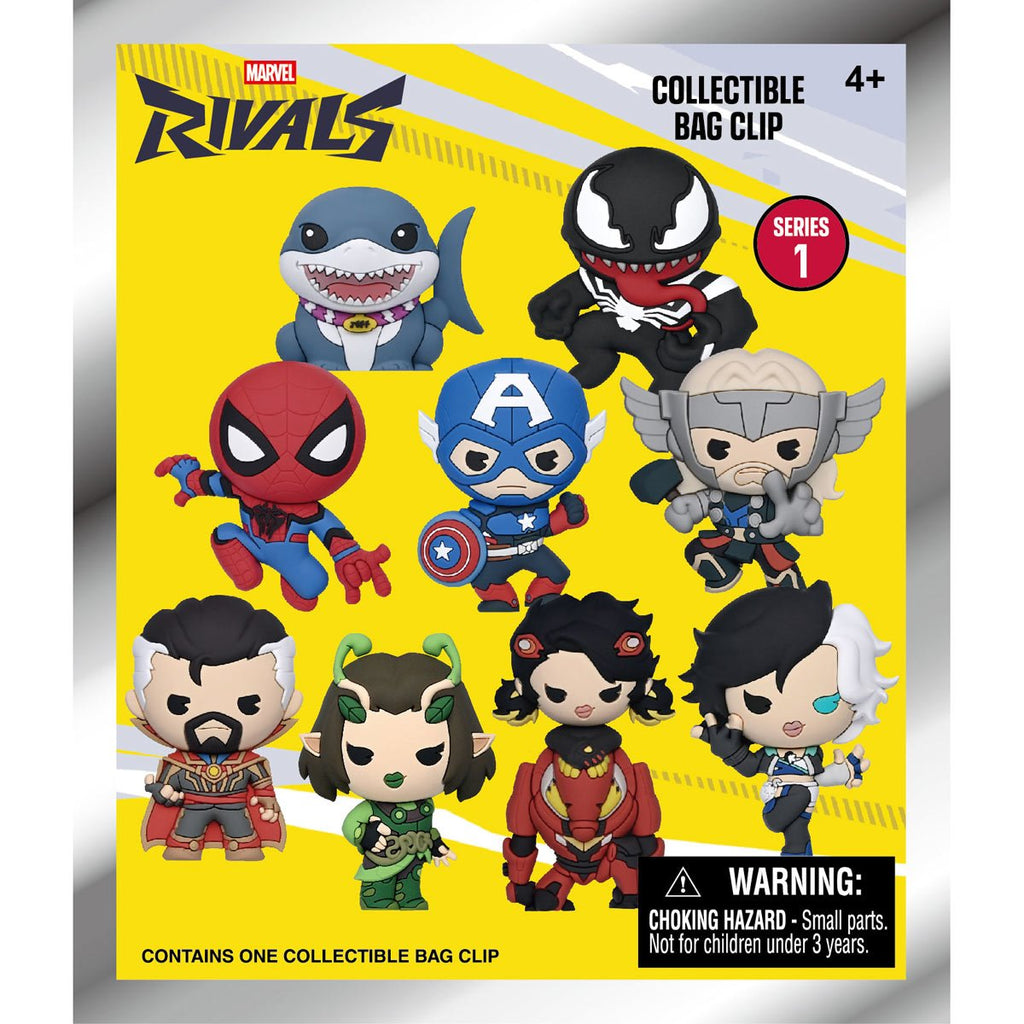 Marvel Rivals 3D Foam Bag Clip Display Case of 24