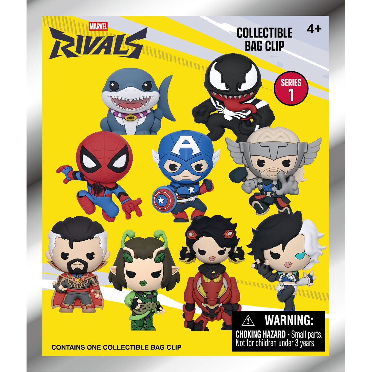 Marvel Rivals 3D Foam Bag Clip Display Case of 24