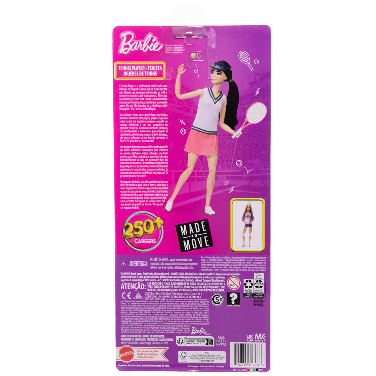 Barbie Made to Move Tennis Player Doll
