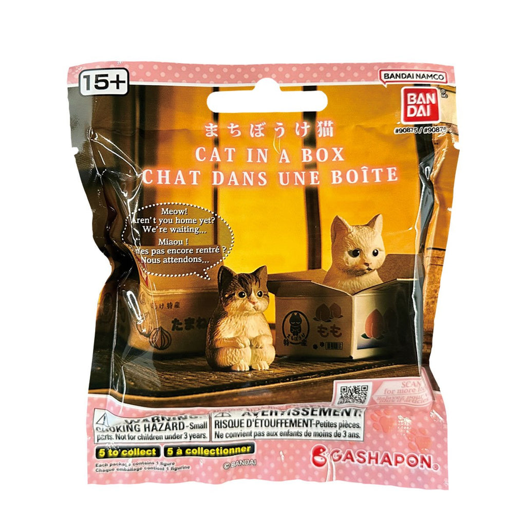 Machiboke Still Waiting Cat in a Box Blind Mini-Figure Display Case of 20