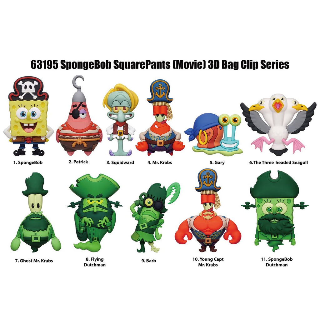 The SpongeBob Movie: Search for SquarePants 3D Foam Bag Clip Random 6-Pack