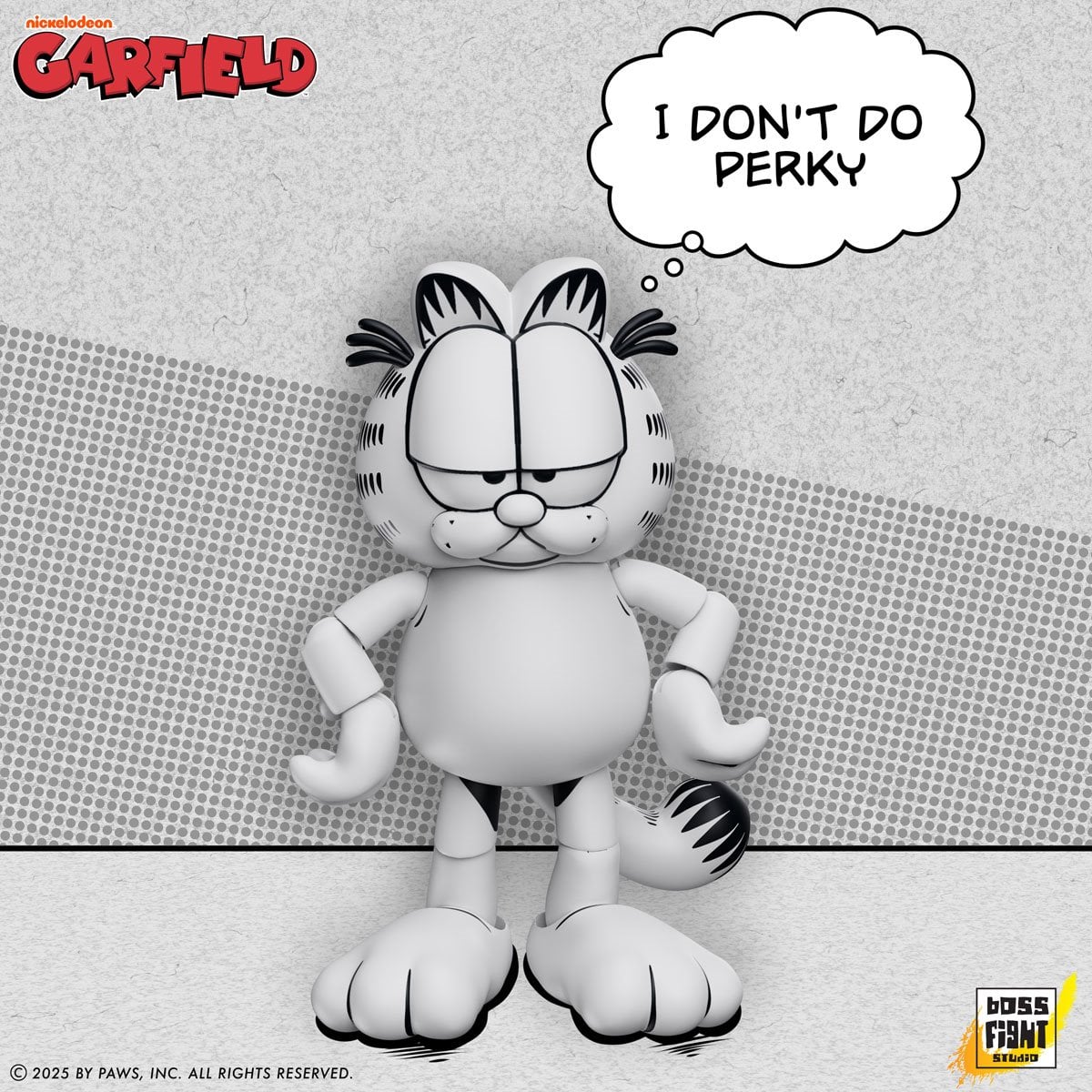Garfield Black and White Daily Comic Strip Action Figure - Entertainment Earth Exclusive