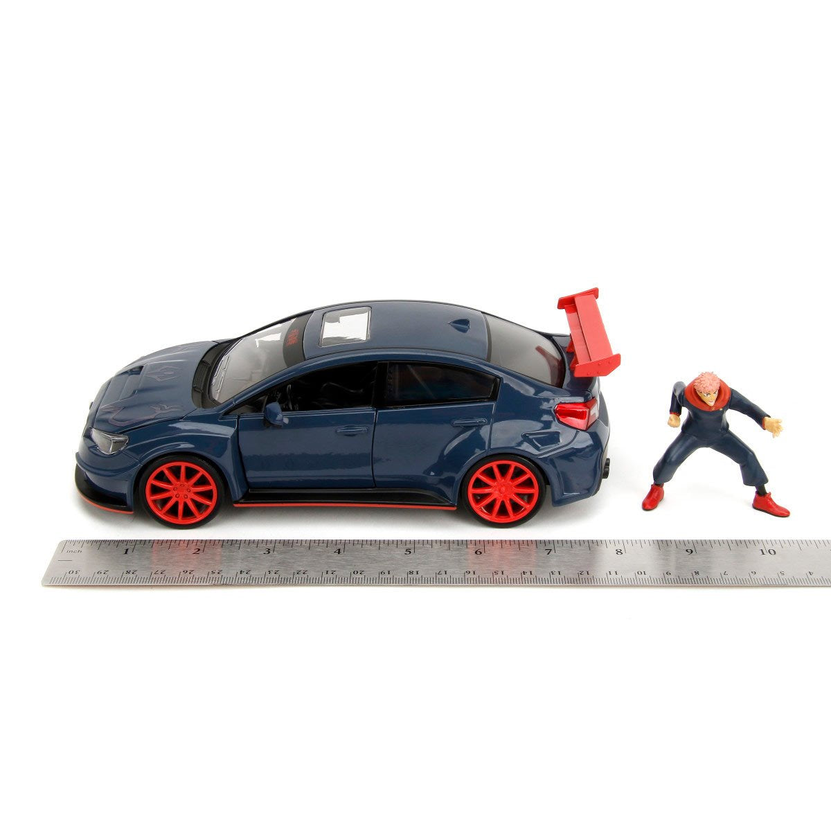 Jujutsu Kaisen 2016 Subaru WRX STI 1:24 Scale Die-Cast Metal Vehicle with Yuji Itadori Figure
