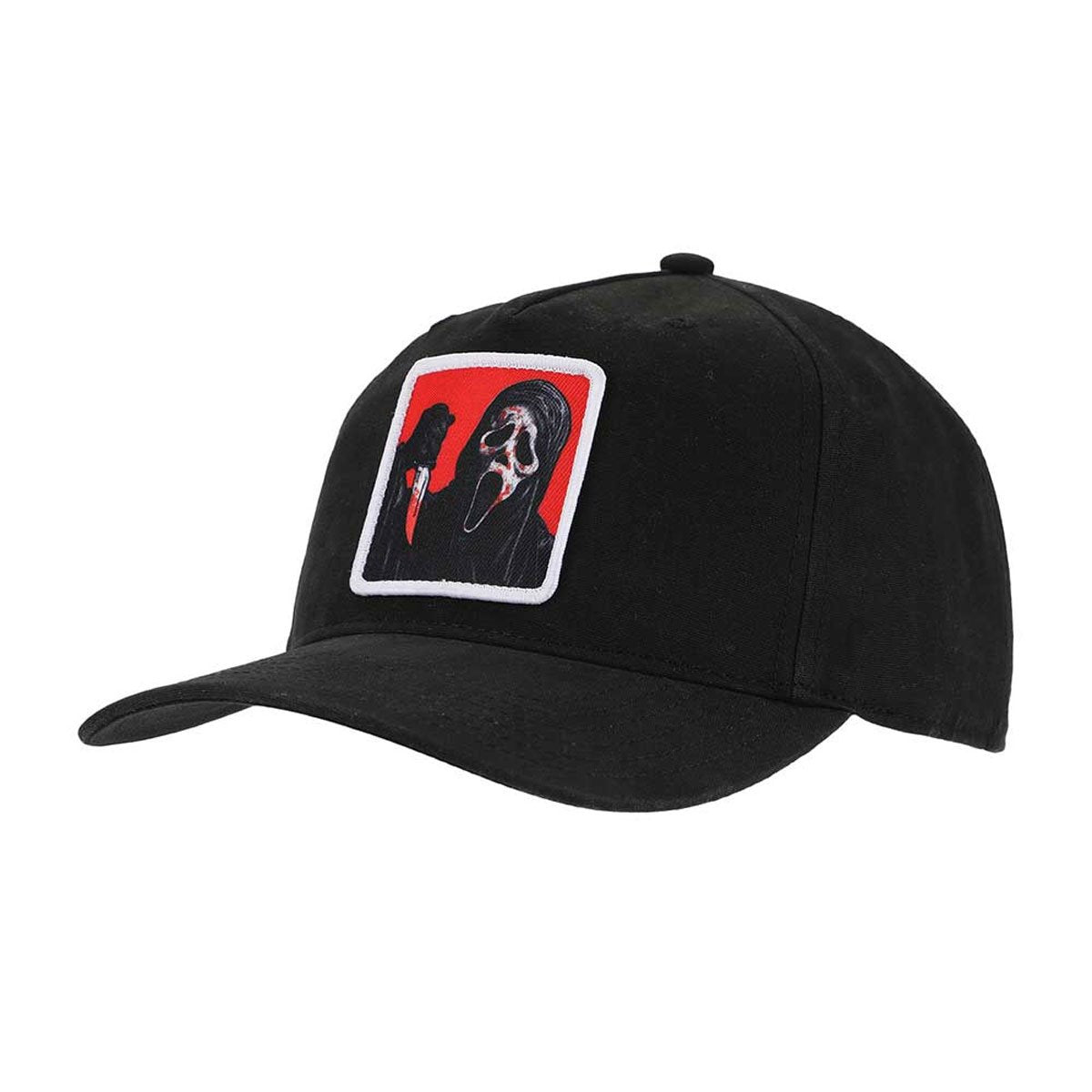 Ghost Face Sublimated Patch Pre-Curved Snapback Hat
