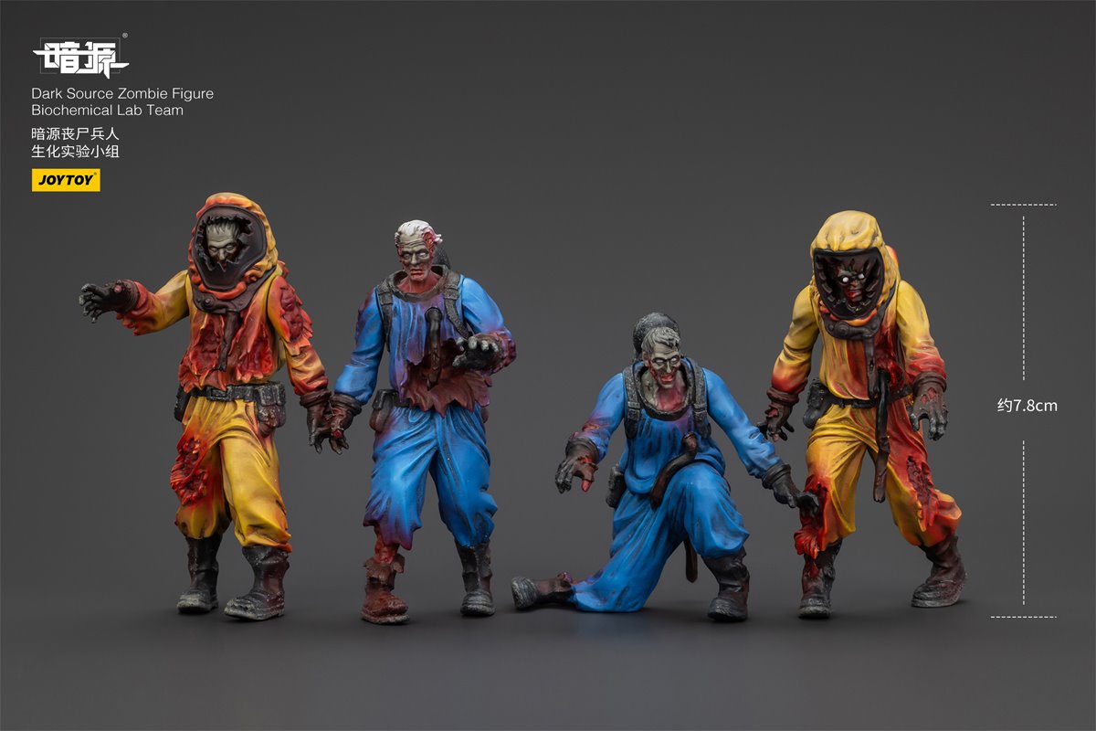 Joy Toy Dark Source Zombie Biochemical Lab 1:25 Scale Action Figure 4-Pack