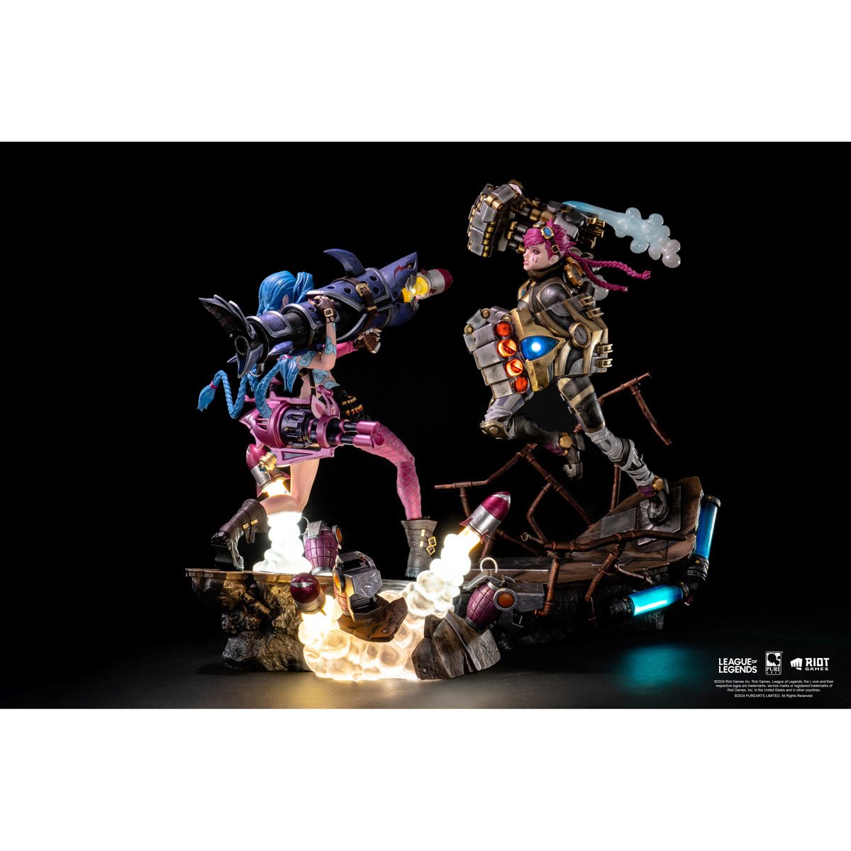 League of Legends Jinx and Vi 1:6 Scale Statue Bundle