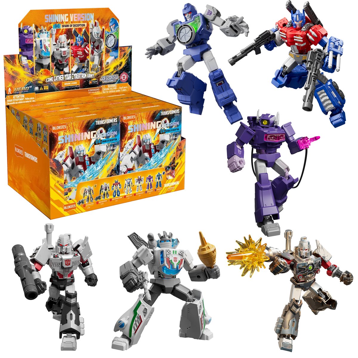 Transformers Shining Version 4 Spark of Deception SV04 Blokees Model Kit Case of 6
