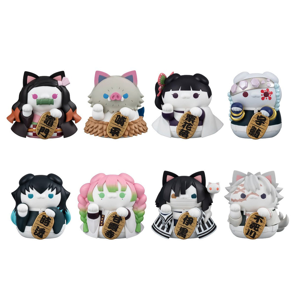 Demon Slayer Fortune Cats Ver. 02 Mega Cat Project Mini-Figure Case of 8