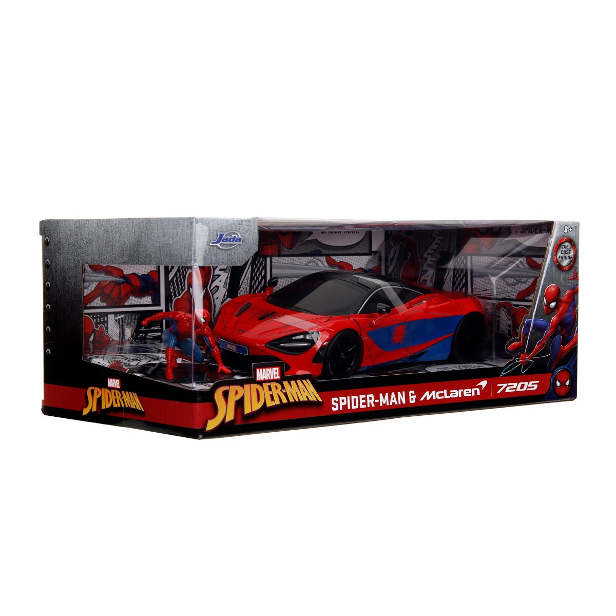 Hollywood Rides Marvel Spider-Man McLaren 720S 1:24 Scale Die-Cast Metal Vehicle with Spider-Man Figure