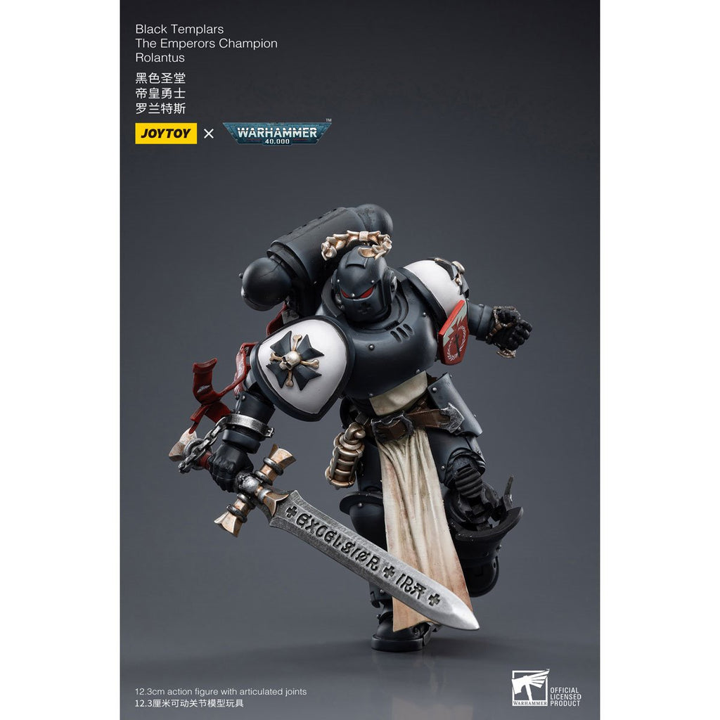 Joy Toy Warhammer 40,000 Black Templars The Emperors Champion Rolantus 1:18 Scale Action Figure