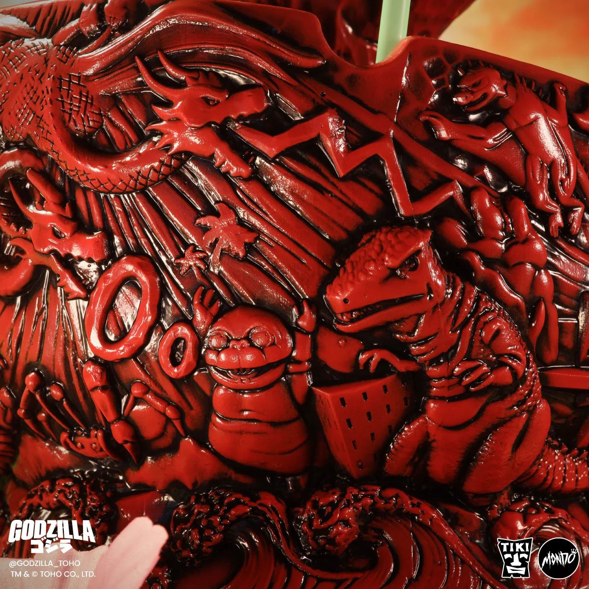 Destroy All Monsters Godzilla Fire Dragon Variant Limited Edition Tiki Scorpion Bowl