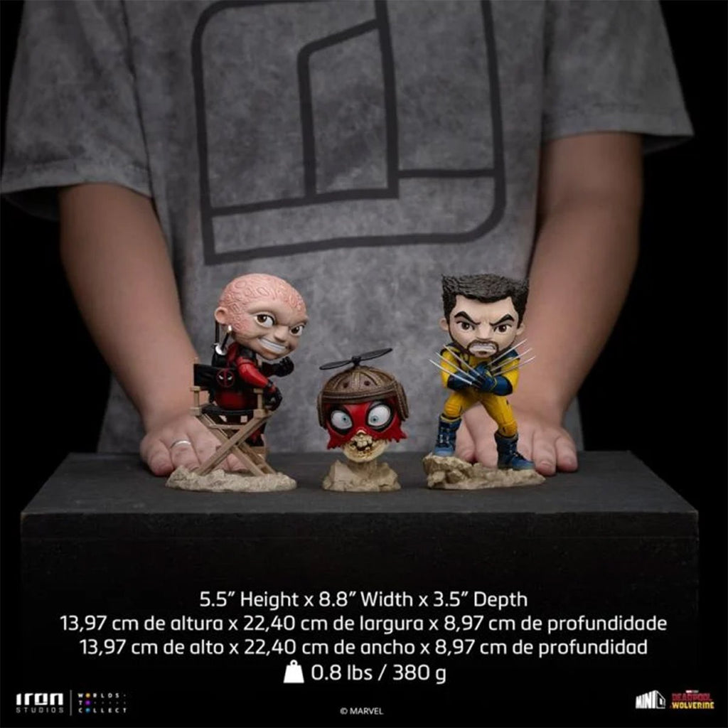 Deadpool & Wolverine with Headpool (Unmasked) MiniCo Vinyl Figure Set