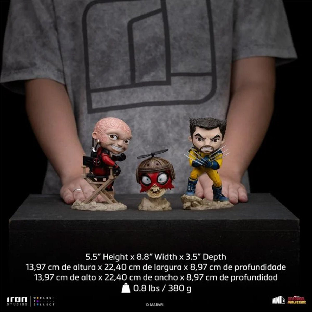 Deadpool & Wolverine with Headpool (Unmasked) MiniCo Vinyl Figure Set