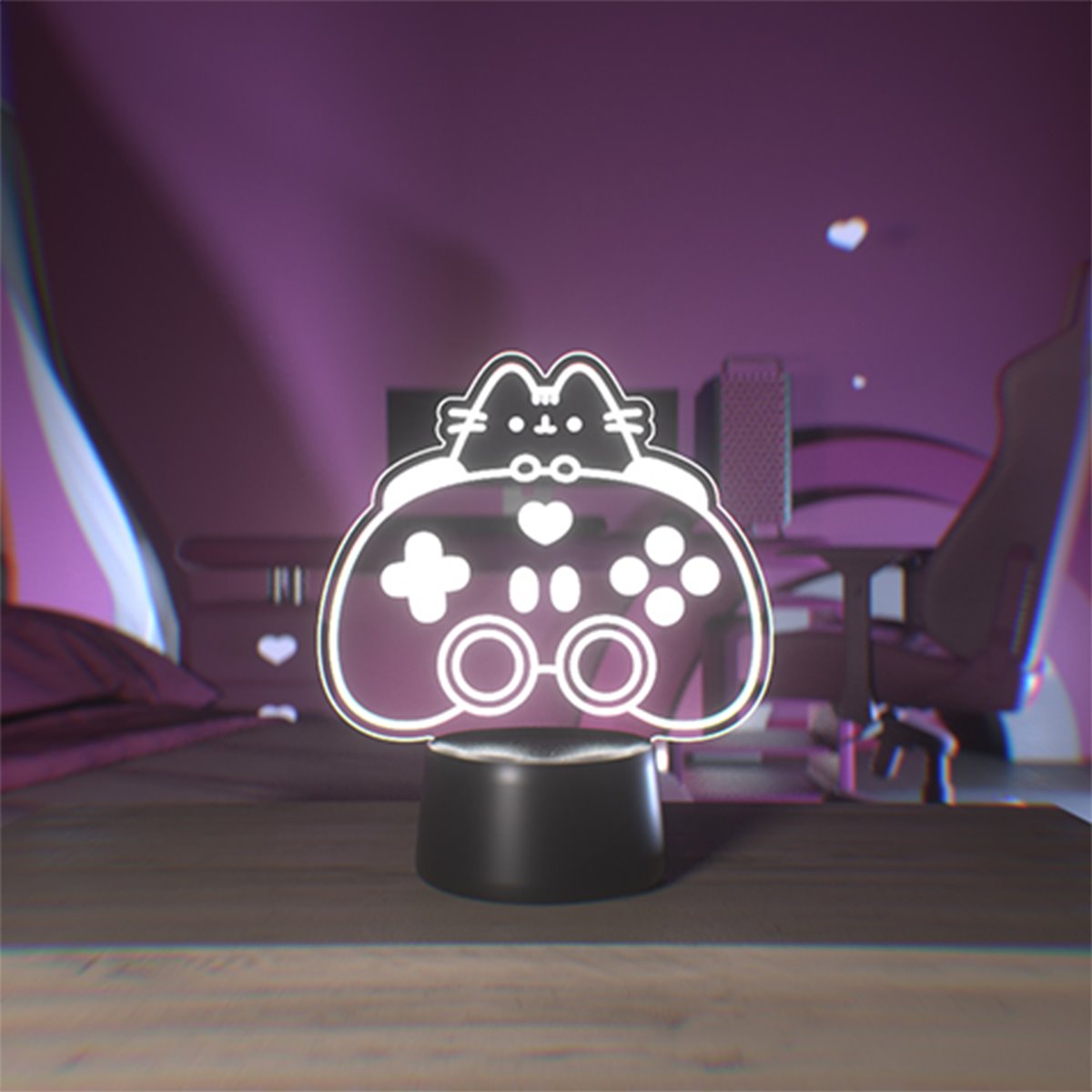 Pusheen Gamer Otaku Lamp