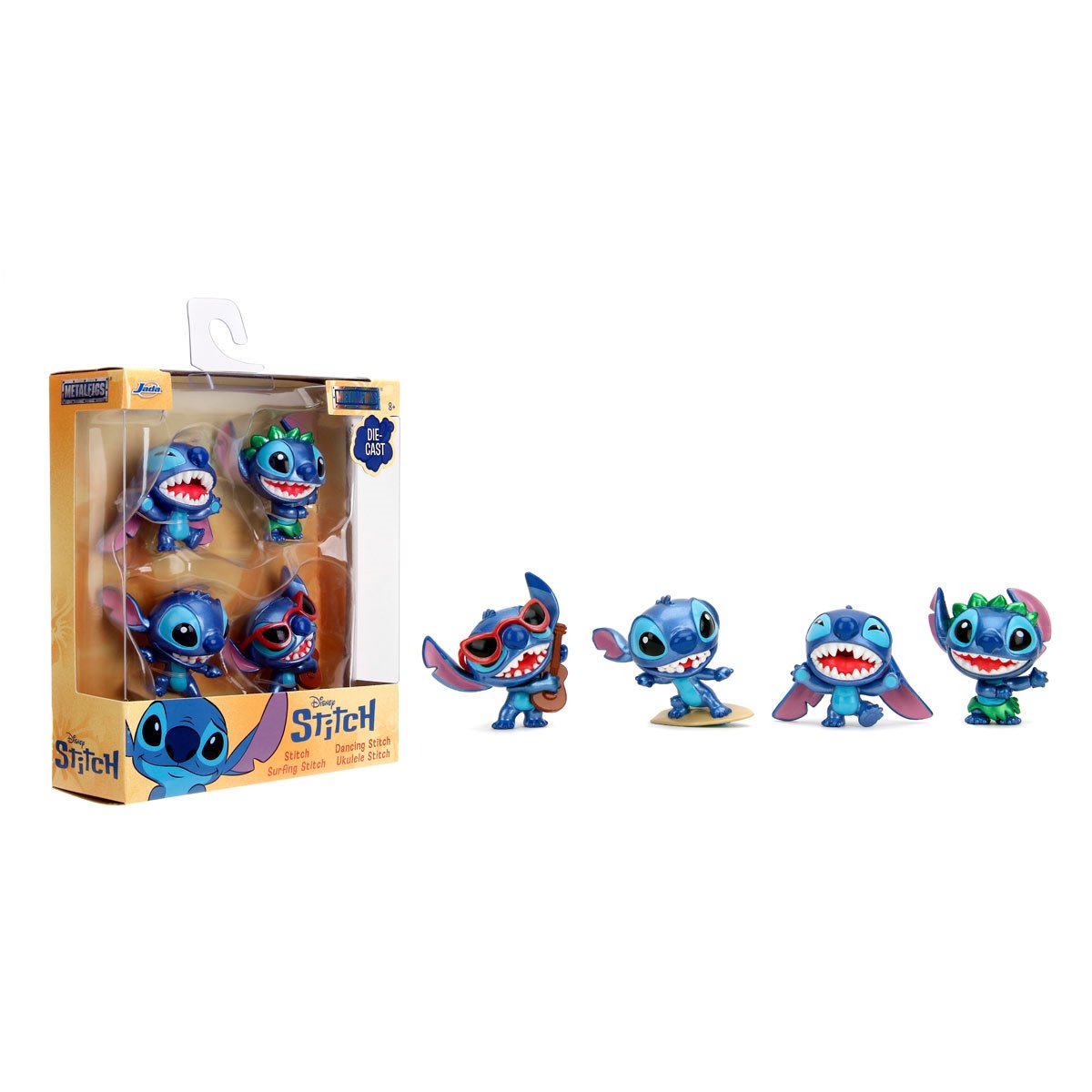 Lilo & Stitch Stitch Metalfigs 2 1/2-Inch Die-Cast Metal Mini-Figure 4-Pack