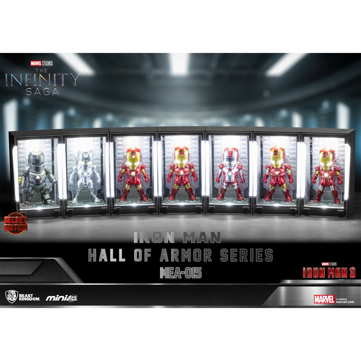Iron Man Hall of Armor Series MEA-015 Mini-Figure Blind Box Case of 6