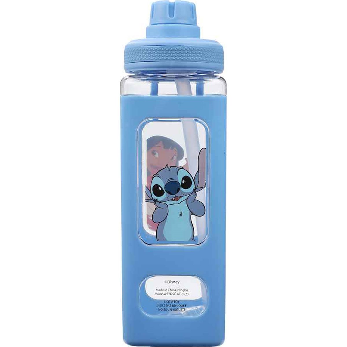Lilo & Stitch 24 oz. Square Silicone Sleeve Water Bottle