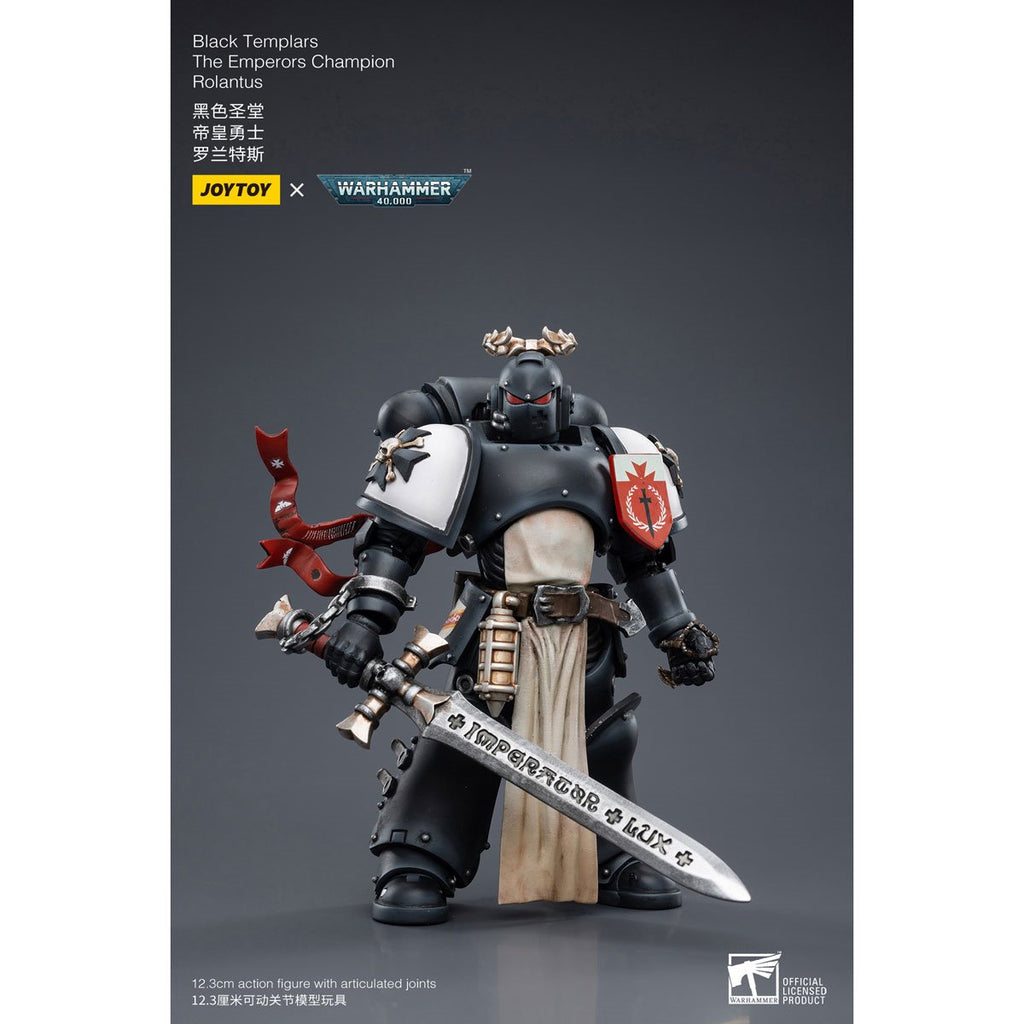 Joy Toy Warhammer 40,000 Black Templars The Emperors Champion Rolantus 1:18 Scale Action Figure