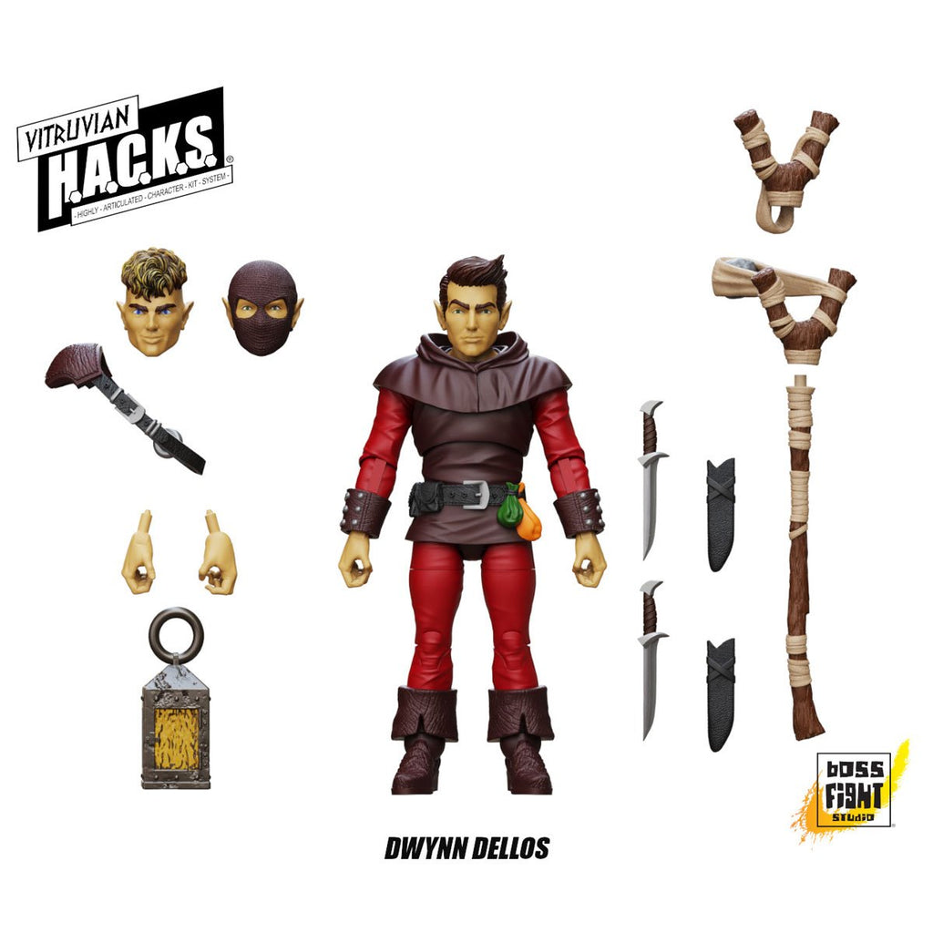Vitruvian H.A.C.K.S. Fantasy Wave 8 Dwynn Dellos Halfling Scout 1:18 Scale Action Figure