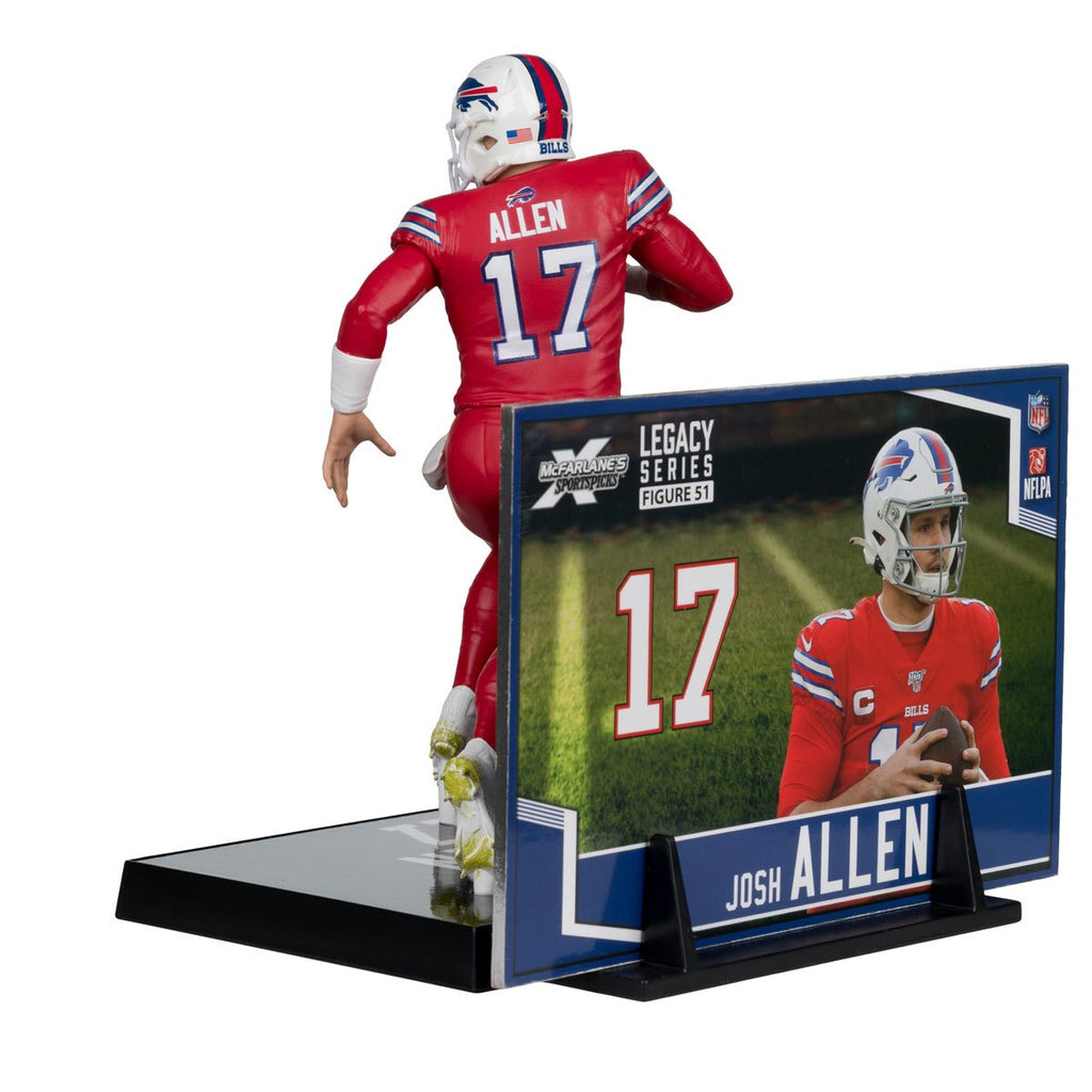 NFL SportsPicks 2025 Buffalo Bills Josh Allen Red Color Rush Jersey 7-Inch Posed Figure