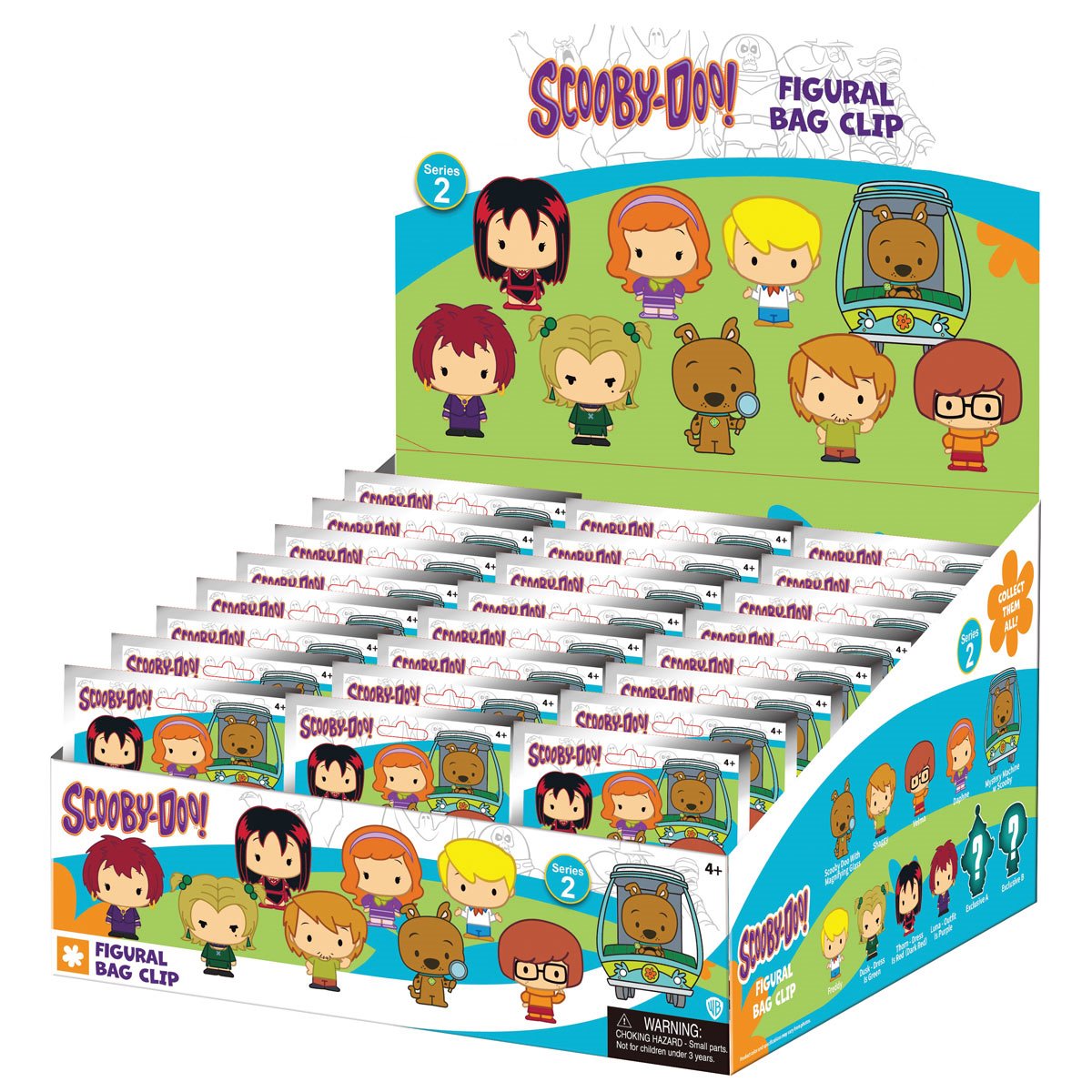 Scooby-Doo Series 2 3D Foam Bag Clip Random 6-Pack
