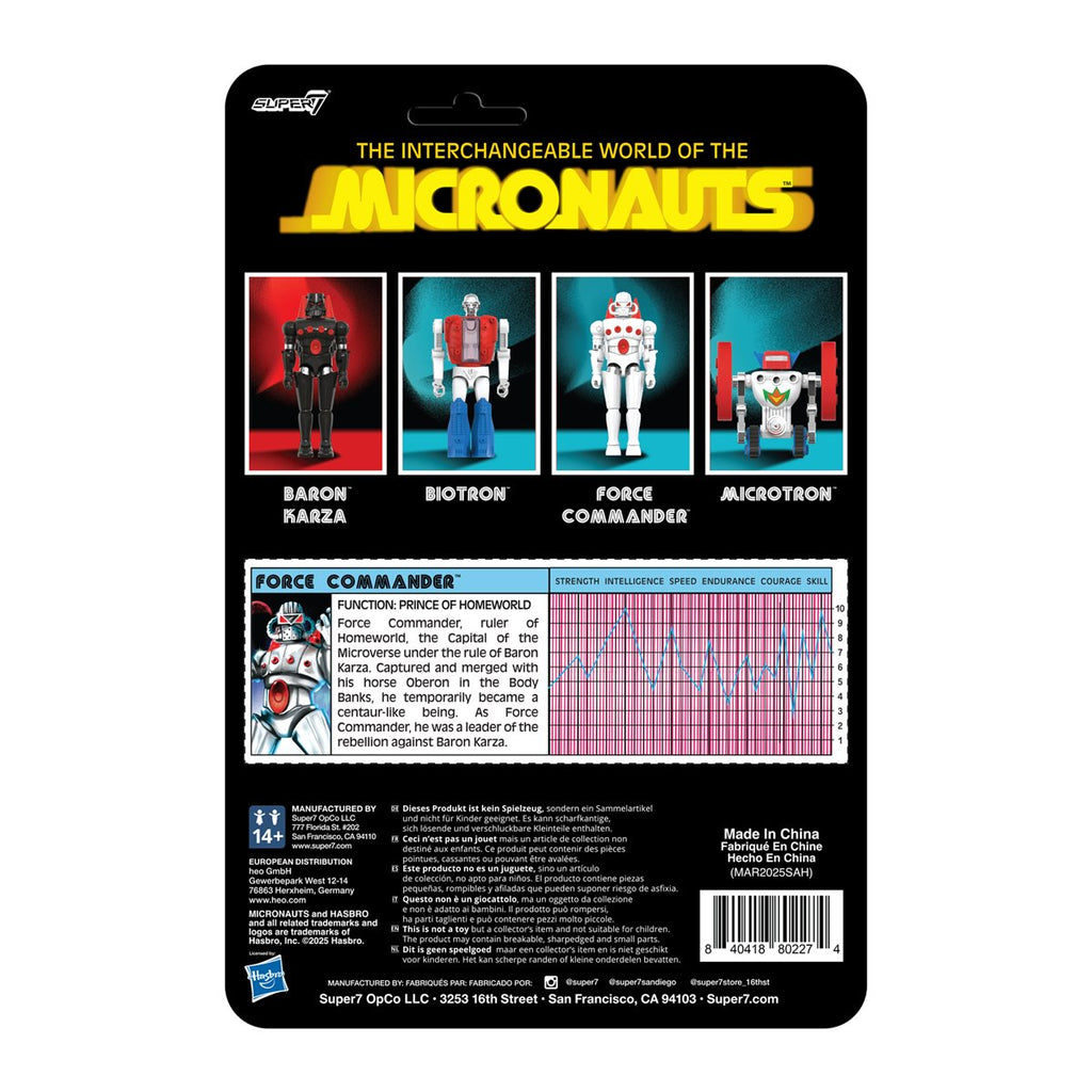 Micronauts Force Commander 3 3/4-Inch ReAction+ Figure