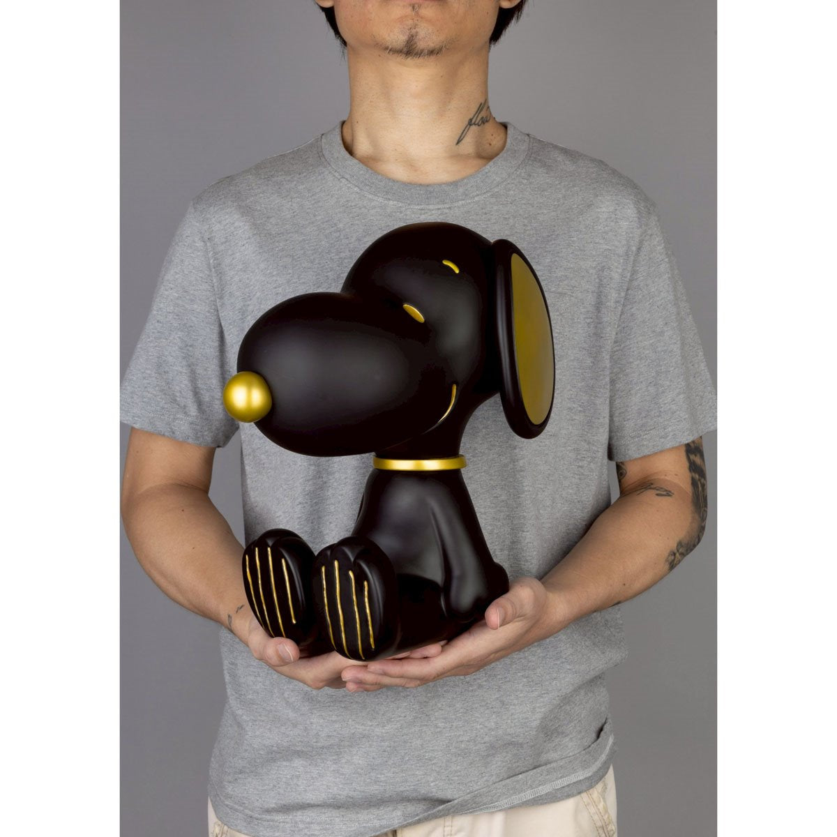 Peanuts Snoopy Black and Gold Version VPB-018SP Peanuts Series Vinyl Functional Piggy Bank