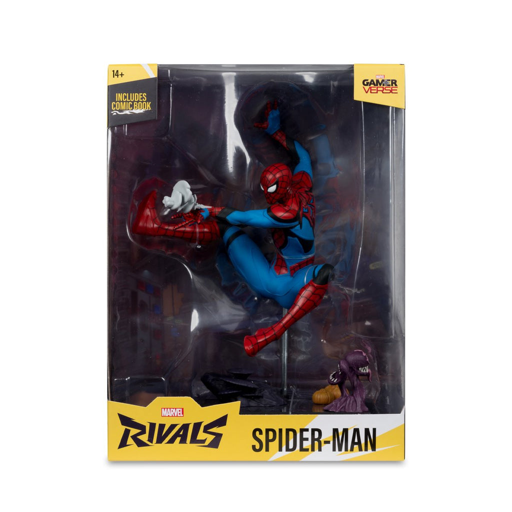 Marvel Rivals Wave 2 Spider-Man 1:6 Scale Posed Figure with Scene and Comic