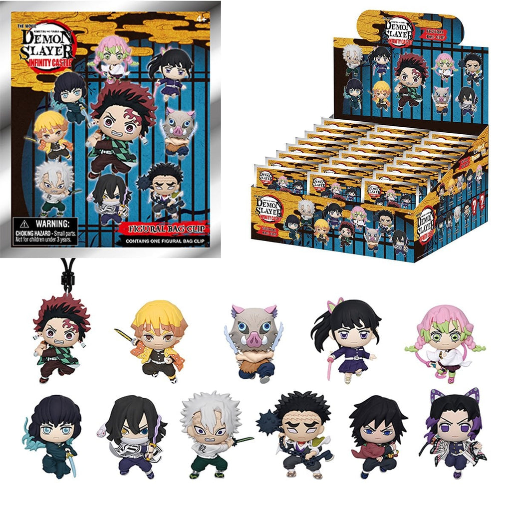 Demon Slayer: Kimetsu no Yaiba Infinity Castle 3D Foam Bag Clip Display Case of 24