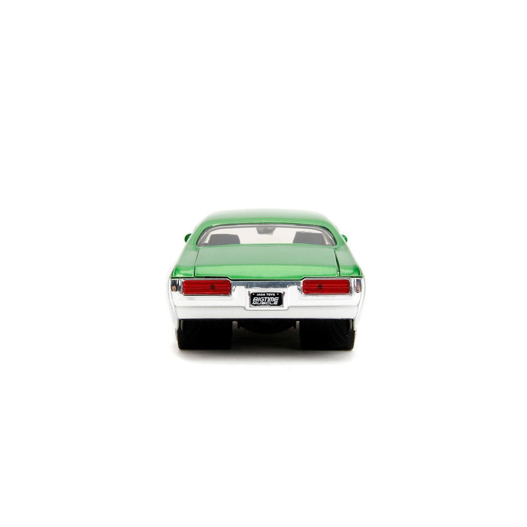 Bigtime Muscle 1969 Pontiac GTO Candy Silver and Green 1:24 Scale Die-Cast Metal Vehicle