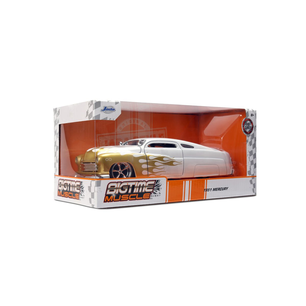 Bigtime Muscle 1951 White Mercury 1:24 Scale Die-Cast Metal Vehicle