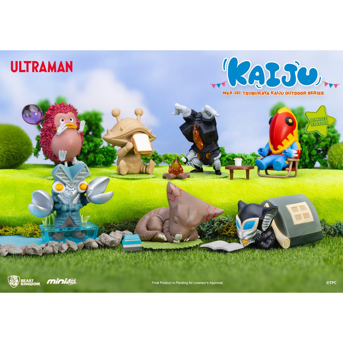 Ultraman Tsuburaya Kaiju Outdoor Series MEA-101 Mini-Figure Blind Box Case of 6