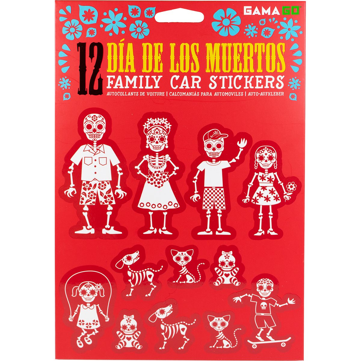 Dia De Los Muertos Family Car Stickers