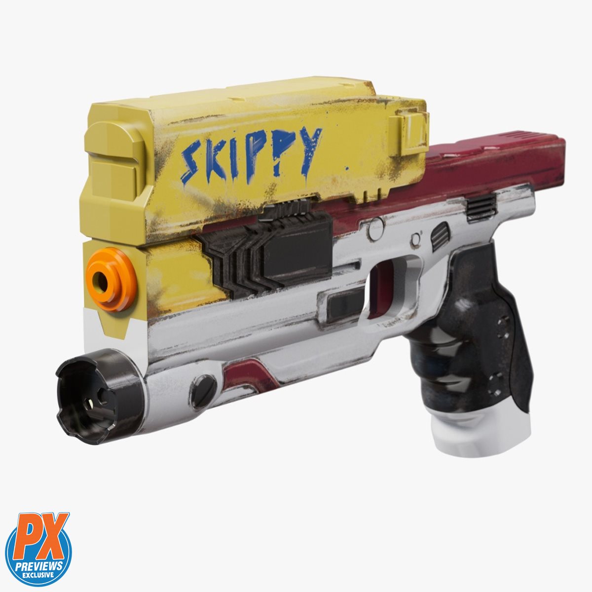 Cyberpunk 2077 Skippy Deluxe Blaster with Light-Up Stand - Previews Exclusive