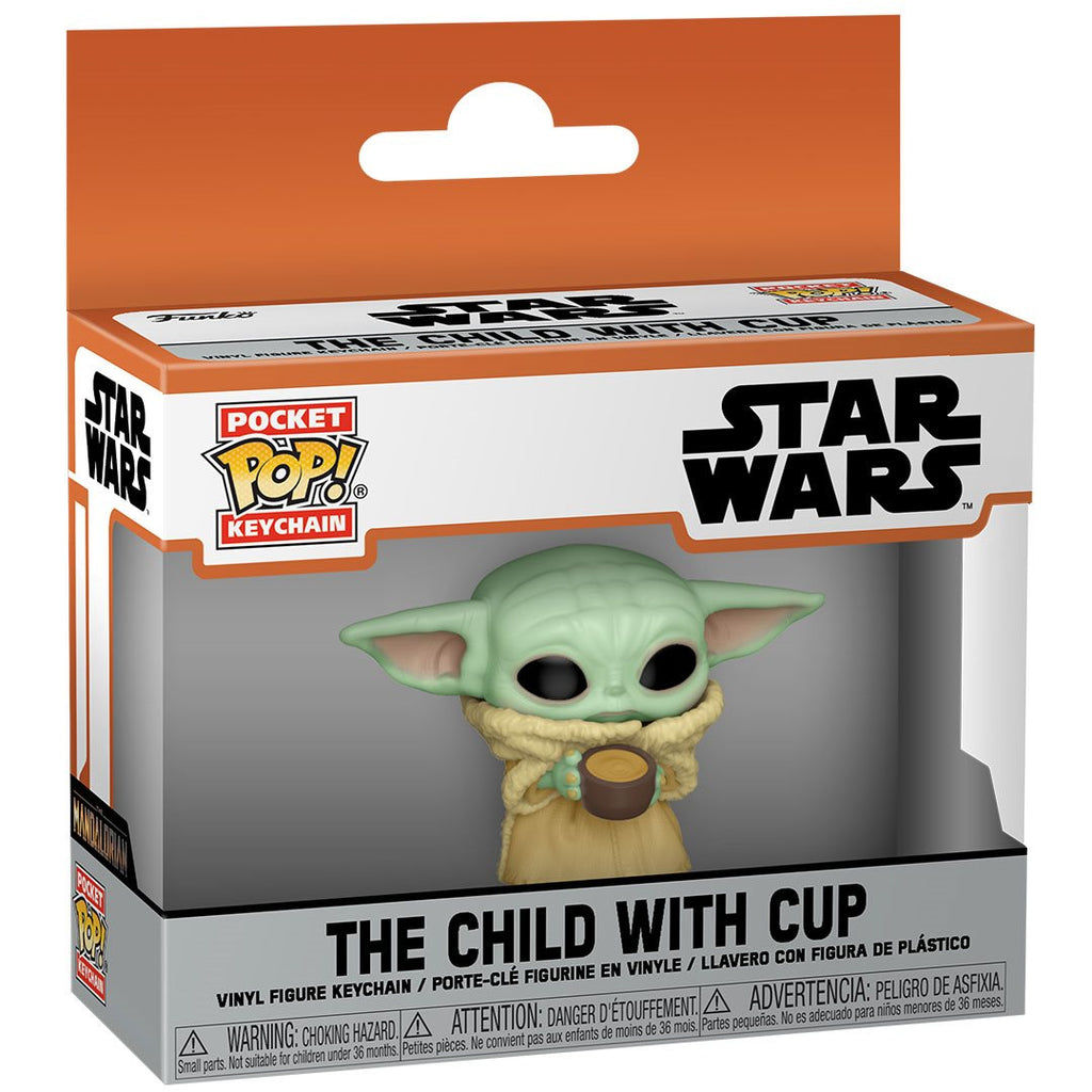 Star Wars: The Mandalorian The Child with Cup Funko Pocket Pop! Key Chain