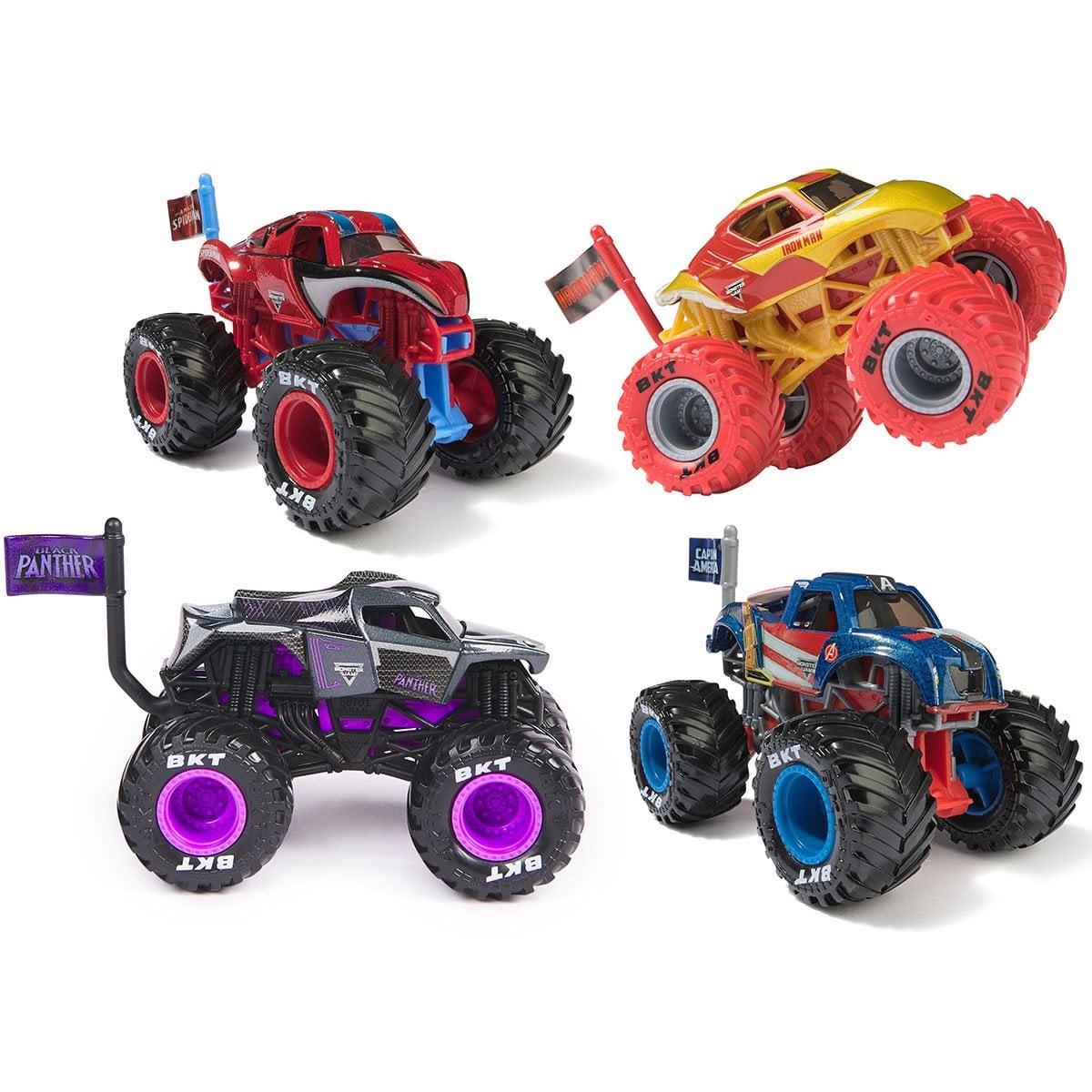 Monster Jam Marvel Monster Truck Single Pack 1:64 Scale Vehicle Case of 4