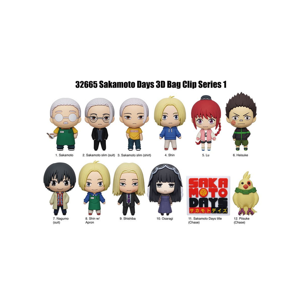 Sakamoto Days 3D Foam Bag Clip Random 6-Pack