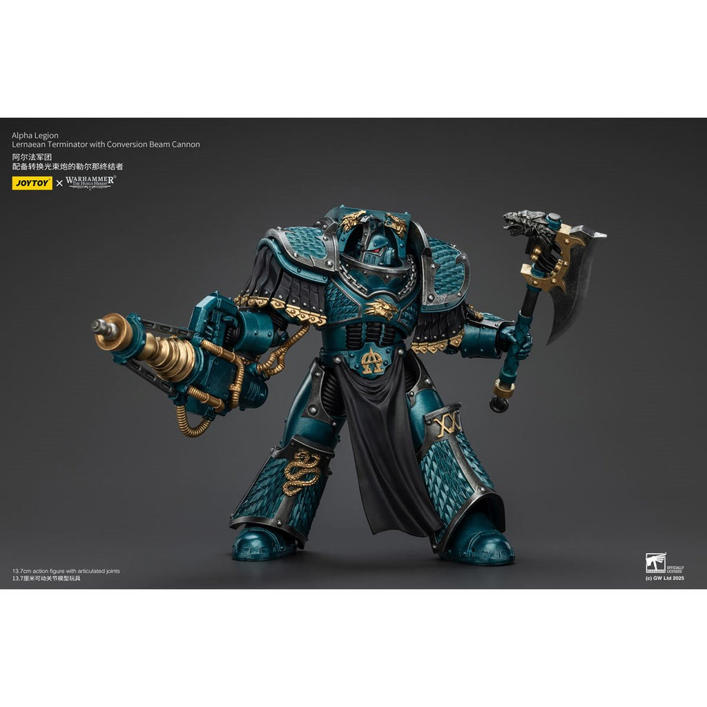 Joy Toy Warhammer The Horus Heresy Alpha Legion Lernaean Terminator with Conversion Beam Cannon 1:18 Scale Action Figure