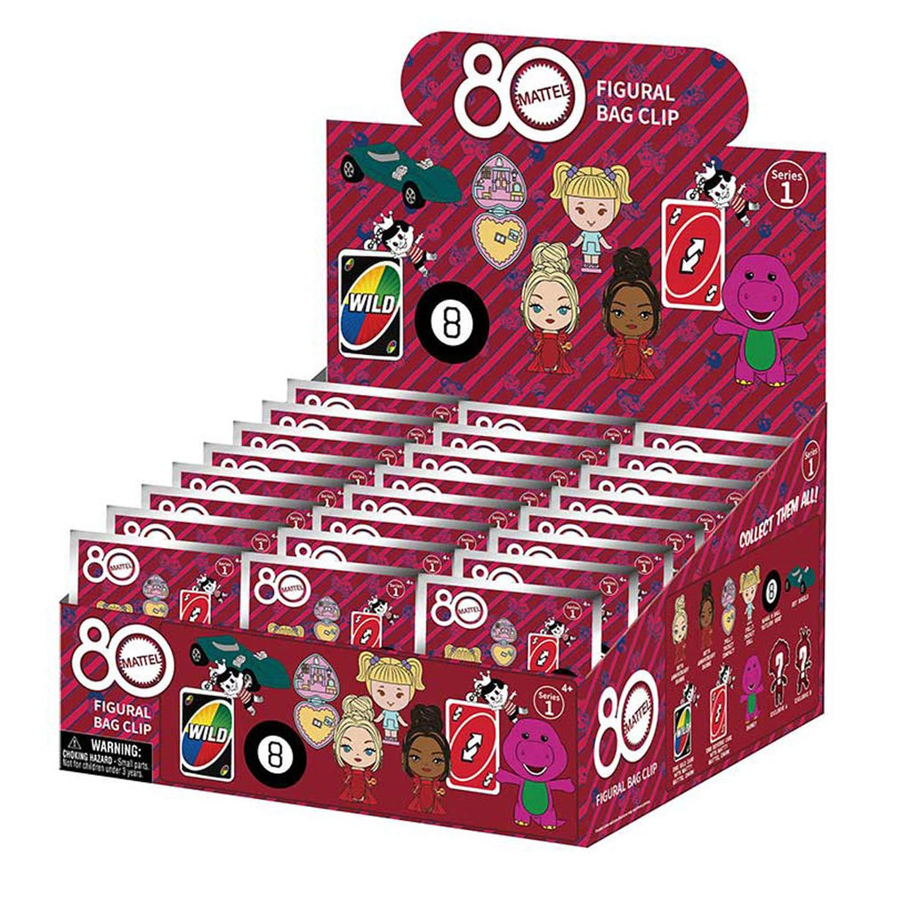 Mattel 80th Anniversary 3D Foam Bag Clip Random 6-Pack