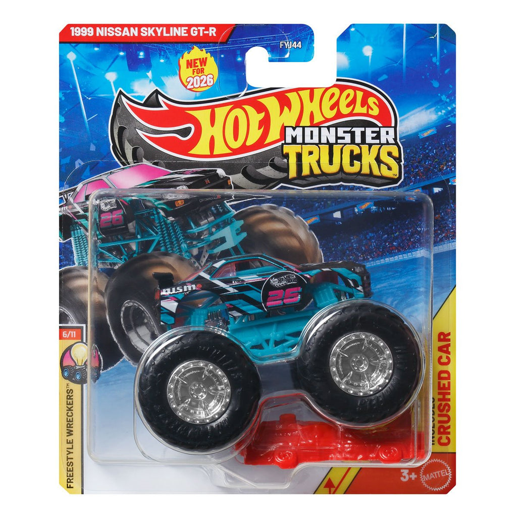 Hot Wheels Monster Trucks 1:64 Scale Vehicle 2026 Mix 1 Case of 8