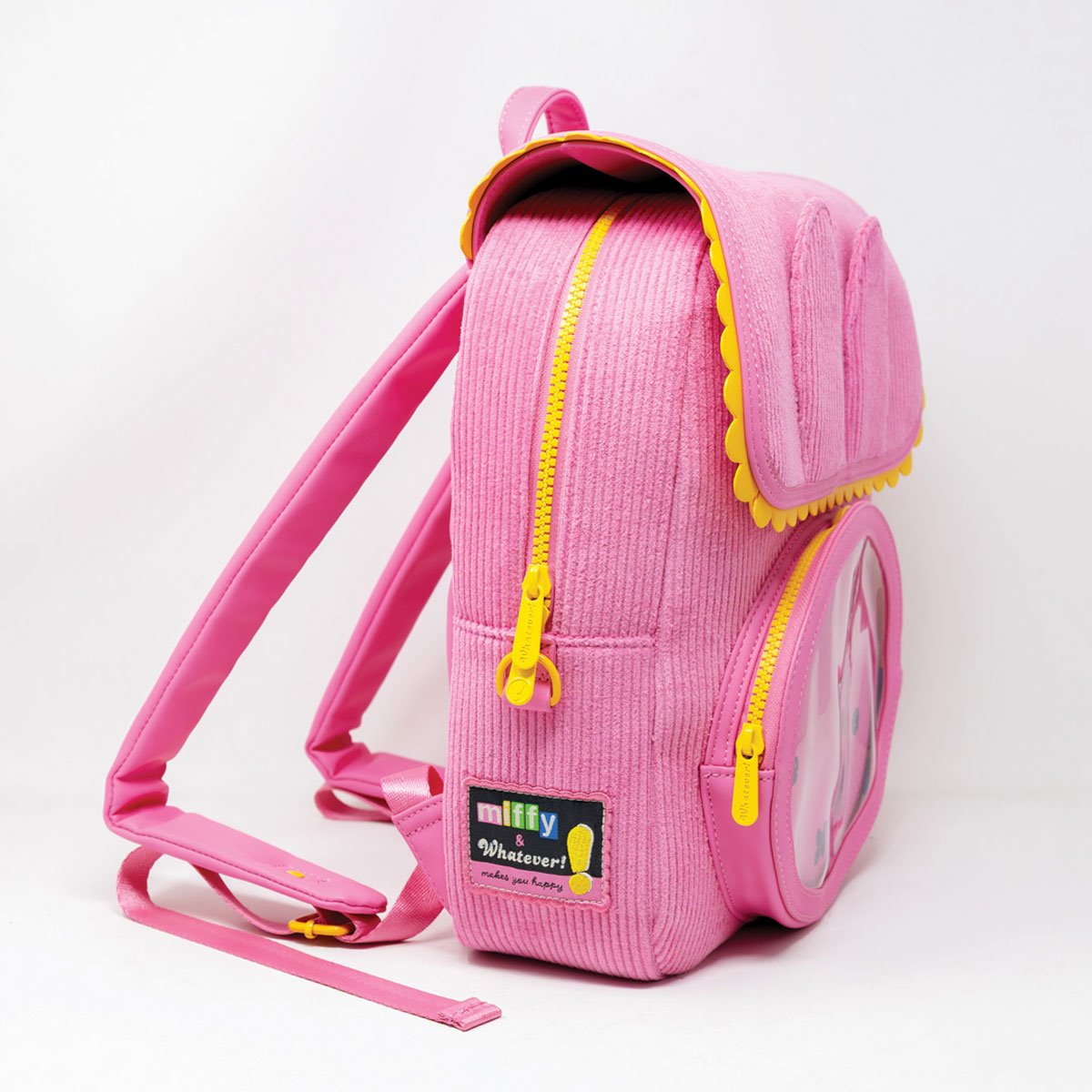 Miffy Corduroy and Faux Leather Pin Trading Backpack