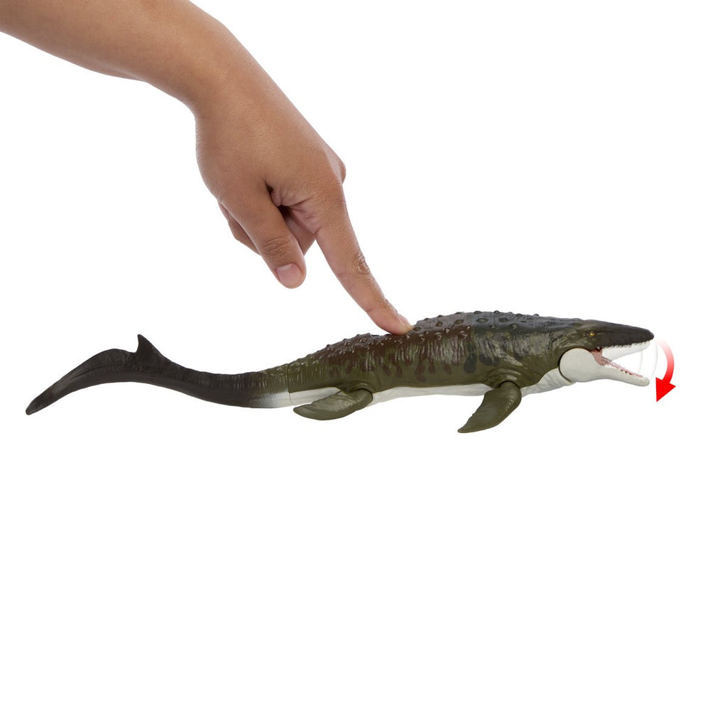 Matchbox Jurassic World Mosasaurus Rescue Action Boat Vehicle