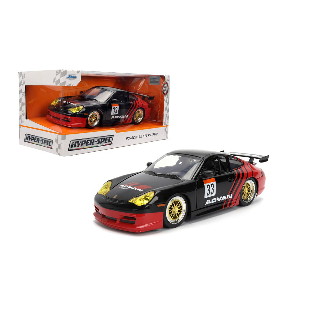 Hyper-Spec Porsche 911 GT3 RS 996 1:24 Scale Die-Cast Metal Vehicle