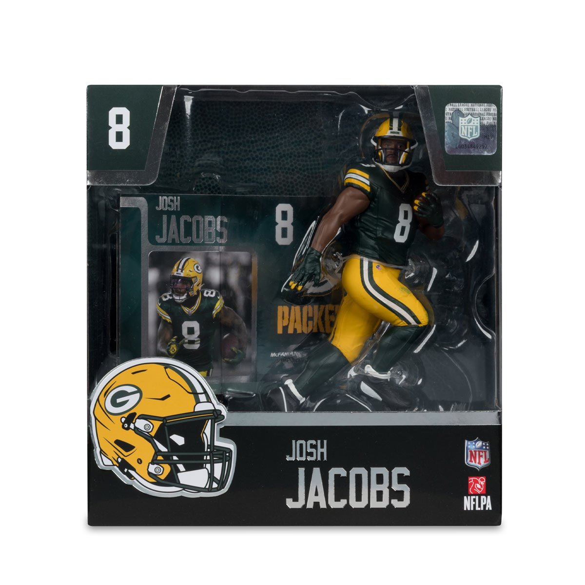NFL SportsPicks 2025 Green Bay Packers Josh Jacobs 7-Inch Posed Figure