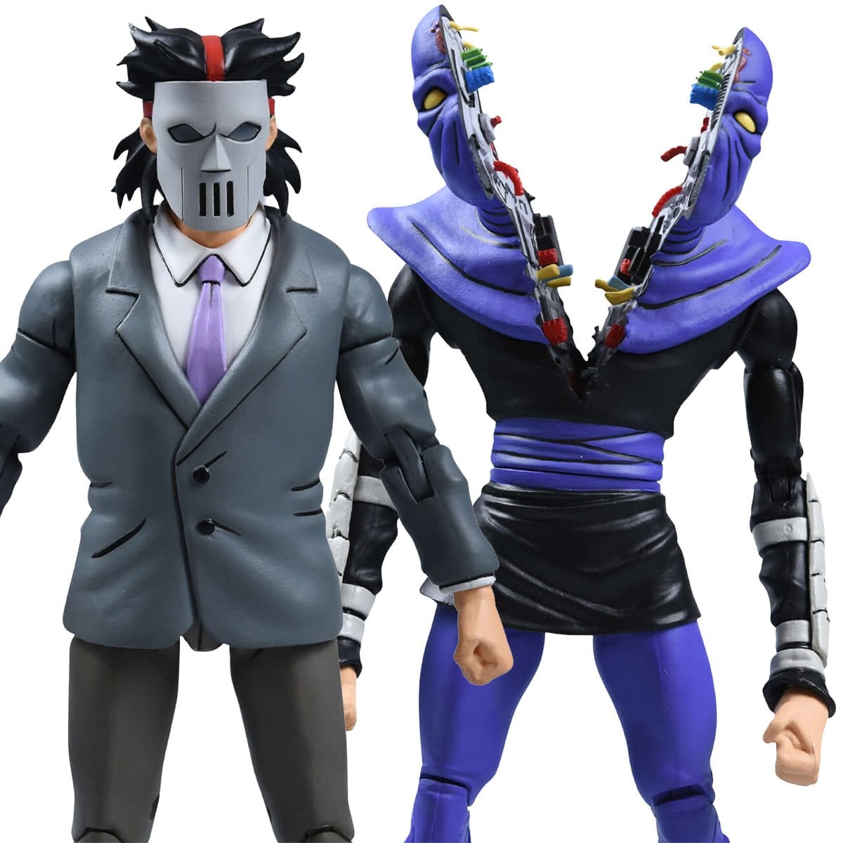 Teenage Mutant Ninja Turtles (1987 Cartoon) Business Suit Casey Jones & Split Foot Soldier 7-Inch Scale Figure 2-Pack