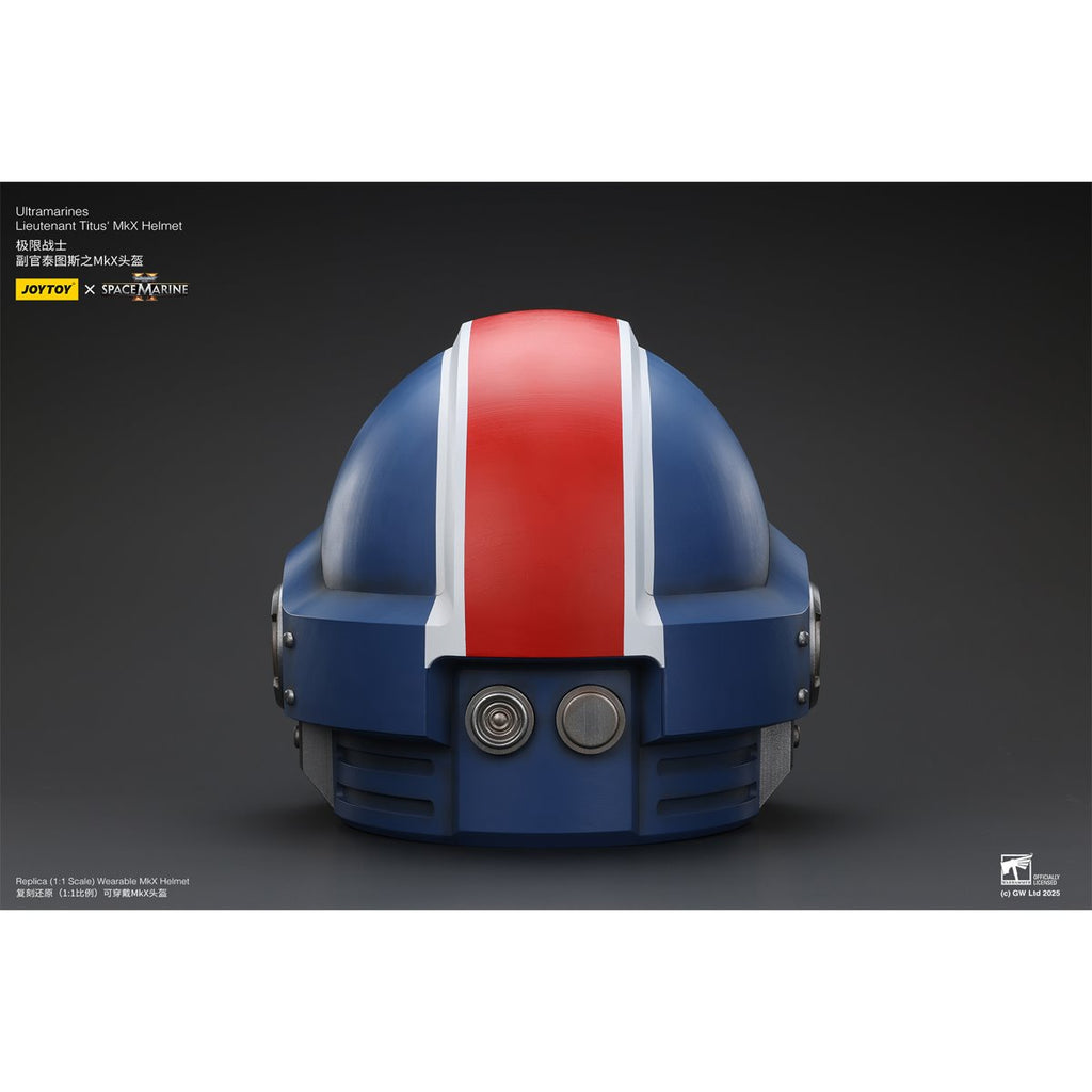 Joy Toy Warhammer 40,000 Ultramarines Lieutenant Titus' MKX 1:1 Scale Roleplay Helmet Prop Replica