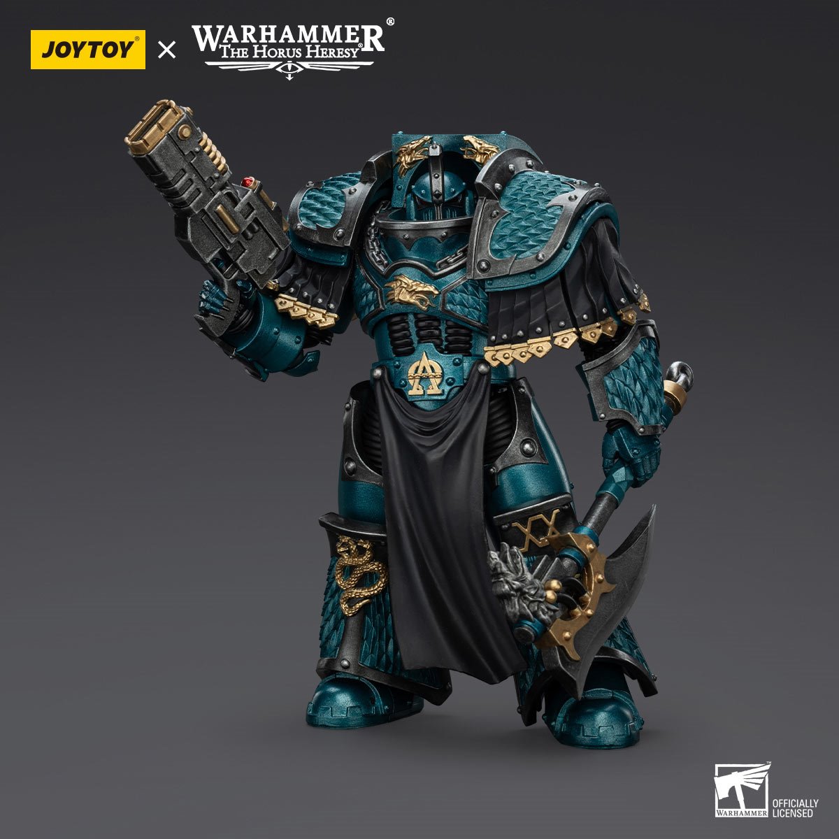 Joy Toy Warhammer The Horus Heresy Alpha Legion Lernaean Terminator with Volkite Charger 1:18 Scale Action Figure