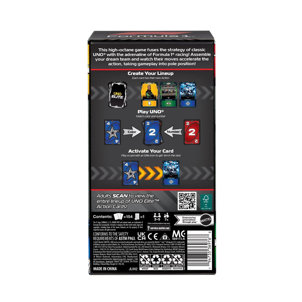 UNO Elite Formula 1 2025 Core Edition Starter Pack