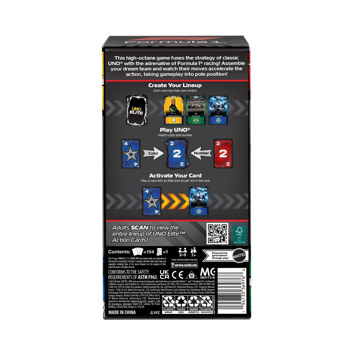 UNO Elite Formula 1 2025 Core Edition Starter Pack