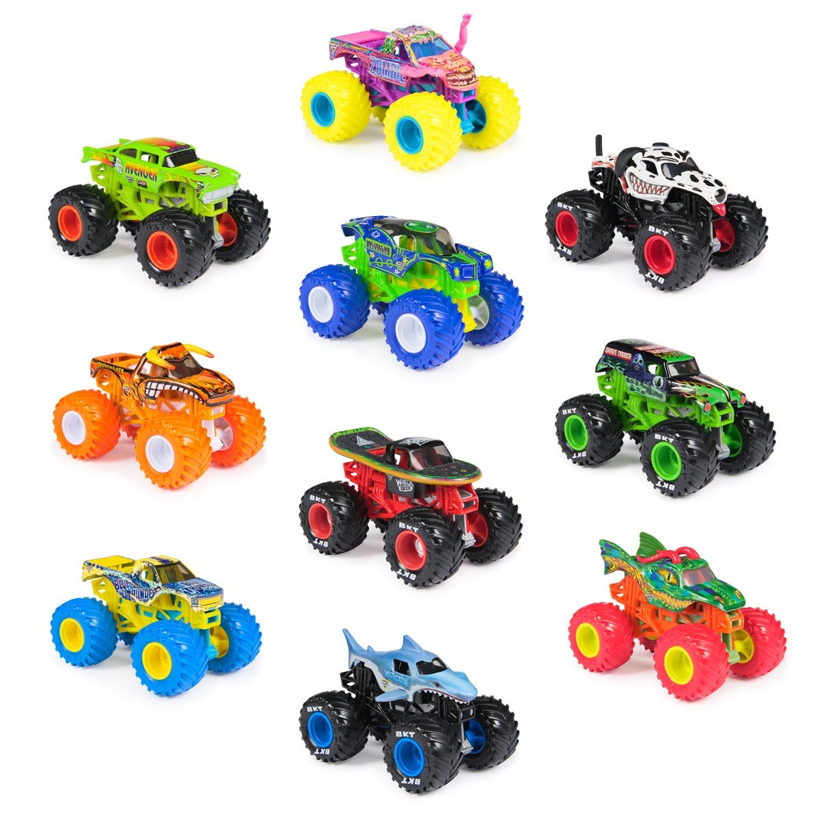 Monster Jam Monster Truck Single Pack Mix 45 1:64 Scale Vehicle Case of 12